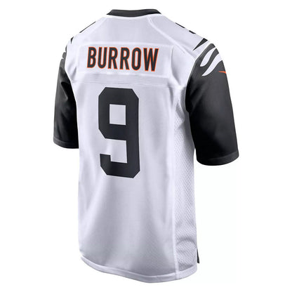 Tlead C.Bengals #9 Joe Burrow Player White Alternate Home Game Stitched Jerseys