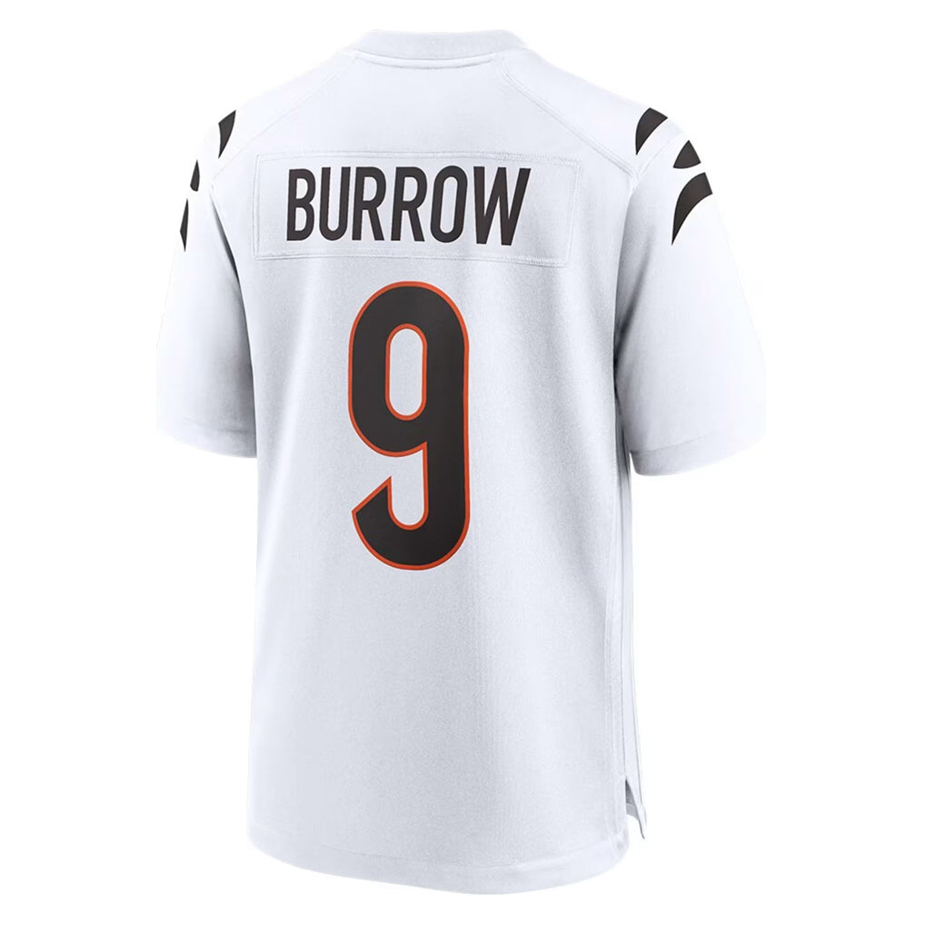 Tlead C.Bengals #9 Joe Burrow Player White Home Game Stitched Jerseys