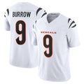 Tlead C.Bengals #9 Joe Burrow Player White Vapor F.U.S.E. Limited Home Game Stitched Jerseys
