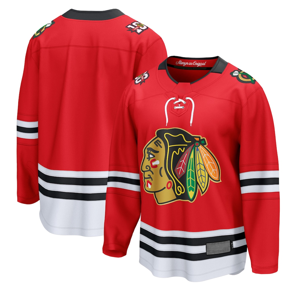 Tlead C.Blackhawks Red Centennial Breakaway Jerseys