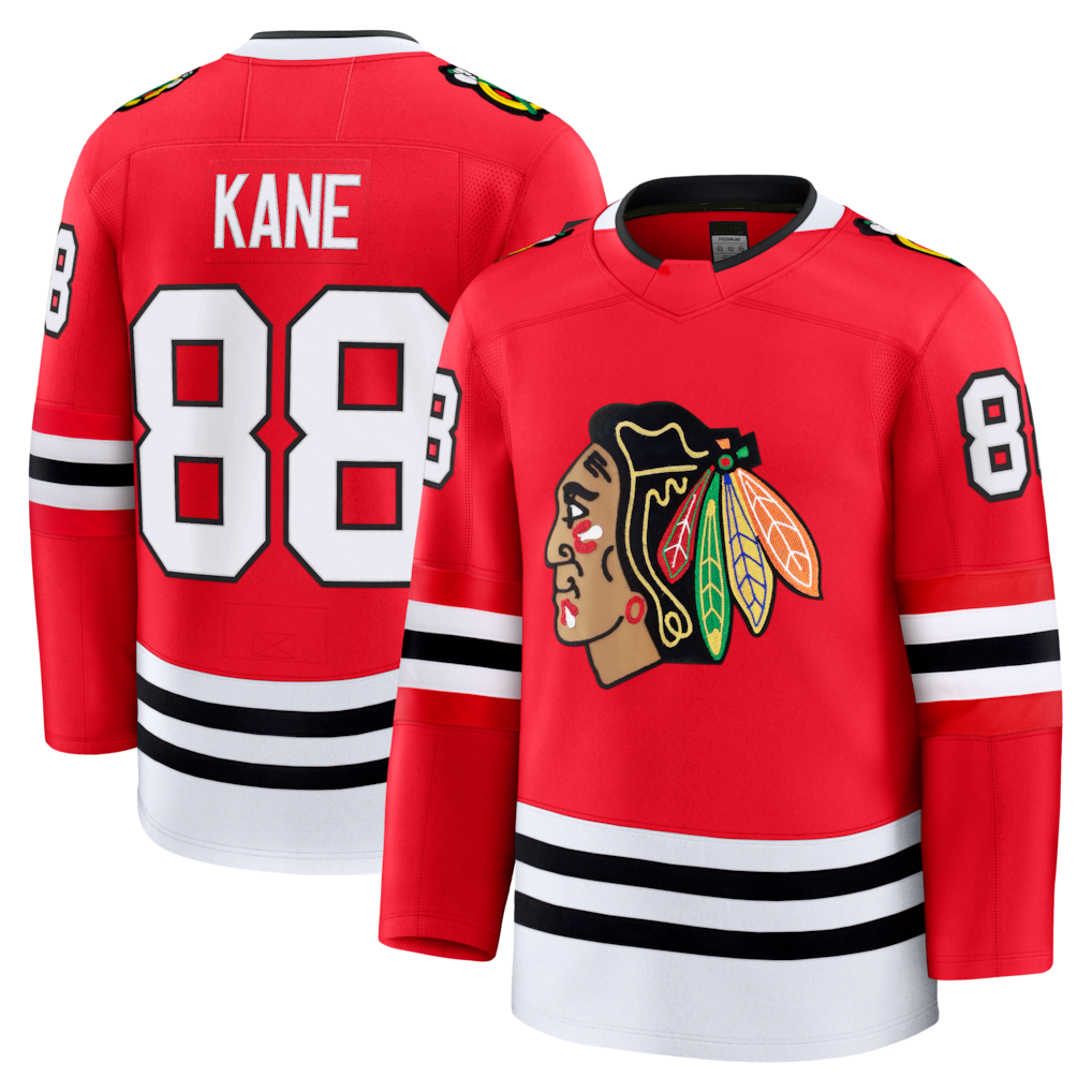 Tlead C.Blackhawks #88 Patrick Kane Red Premium Jerseys