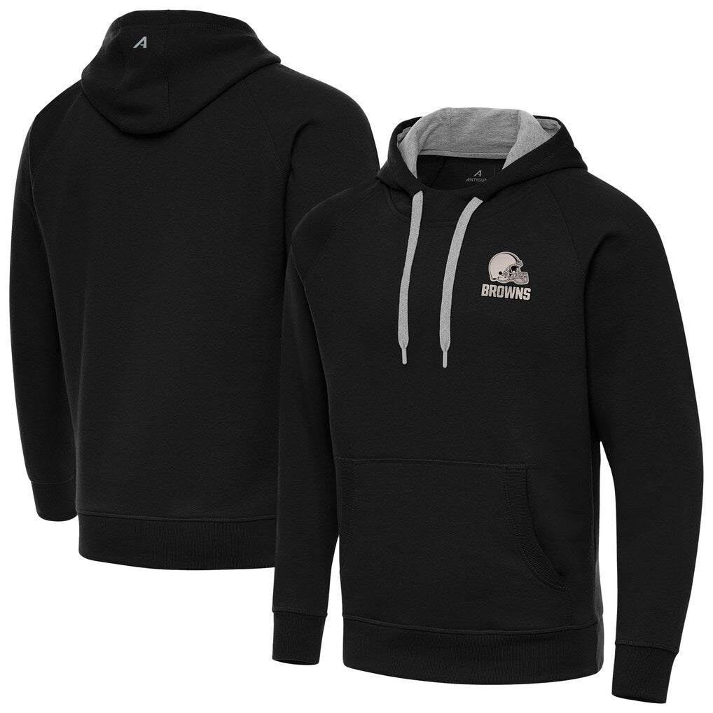 Tlead C.Browns Black Brushed Carbon Pullover Hoodie Blank Player Limited Stitched Jerseys