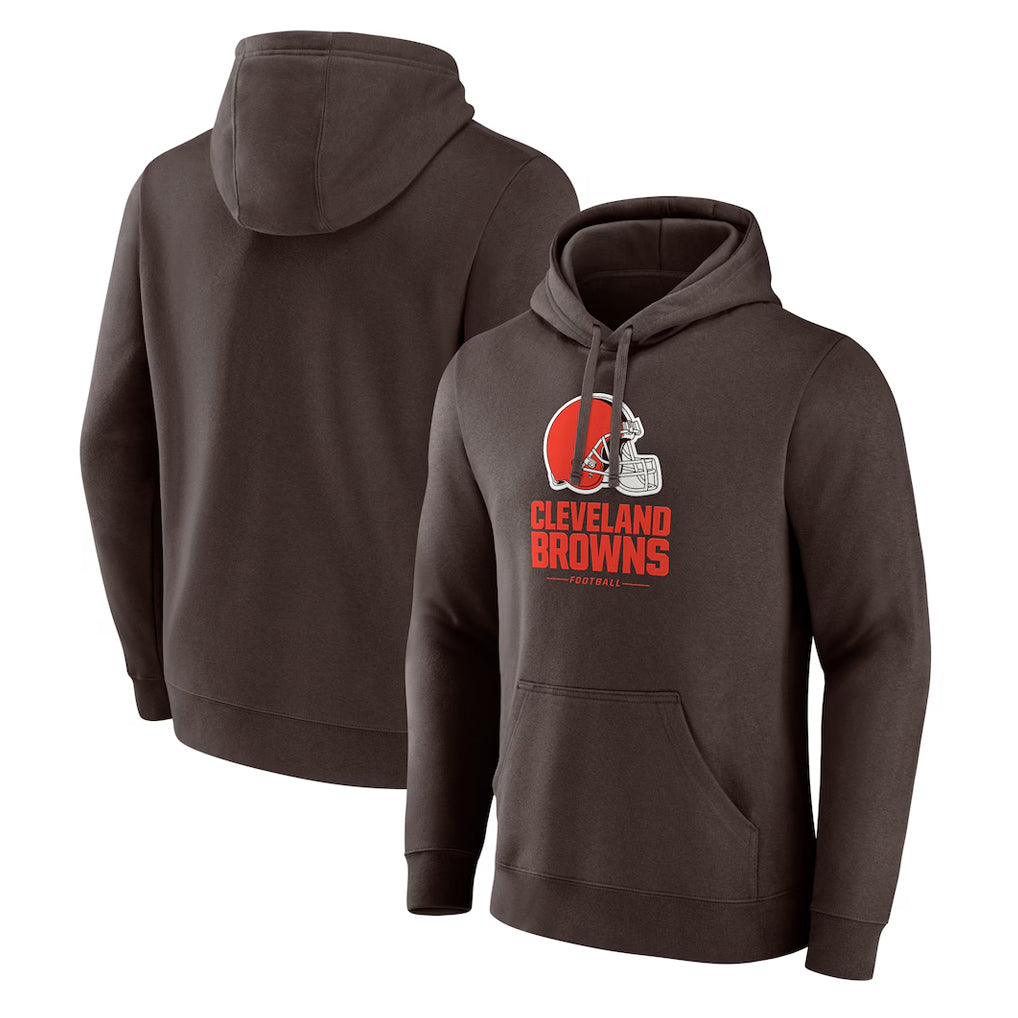 Tlead C.Browns Brown Primetime Lockup Pullover Hoodie Blank Player Stitched Jerseys