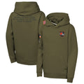 Tlead C.Browns Olive Salute to Service Pullover Hoodies Limited Blank Player Stitched Jerseys