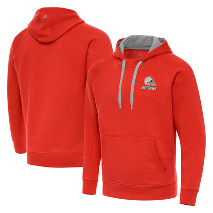 Tlead C.Browns Orange Brushed Carbon Pullover Hoodie Blank Player Limited Stitched Jerseys