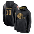 Tlead C.Browns #10 Quinshon Judkins Player Black Salute to Service Pullover Hoodies Limited Stitched Jerseys