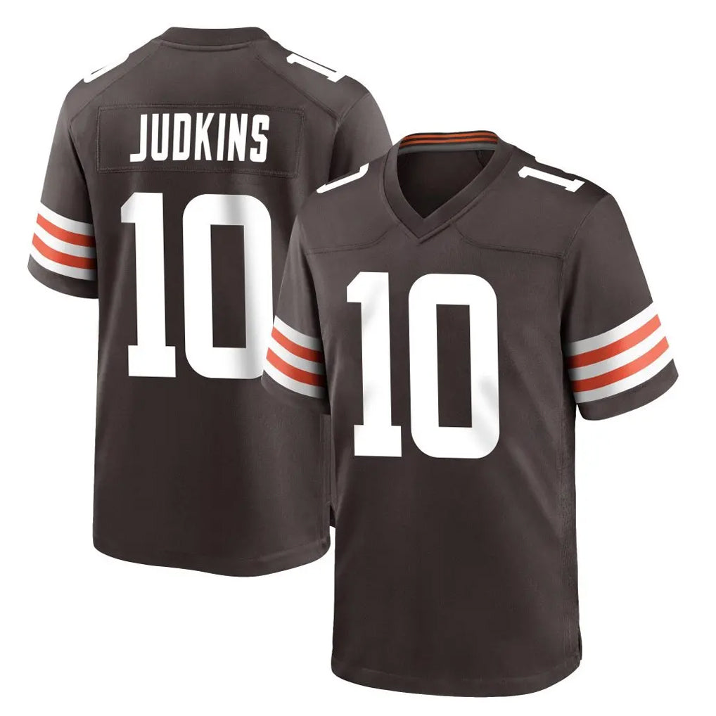 Tlead C.Browns #10 Quinshon Judkins Player Brown Home Game Stitched Jerseys