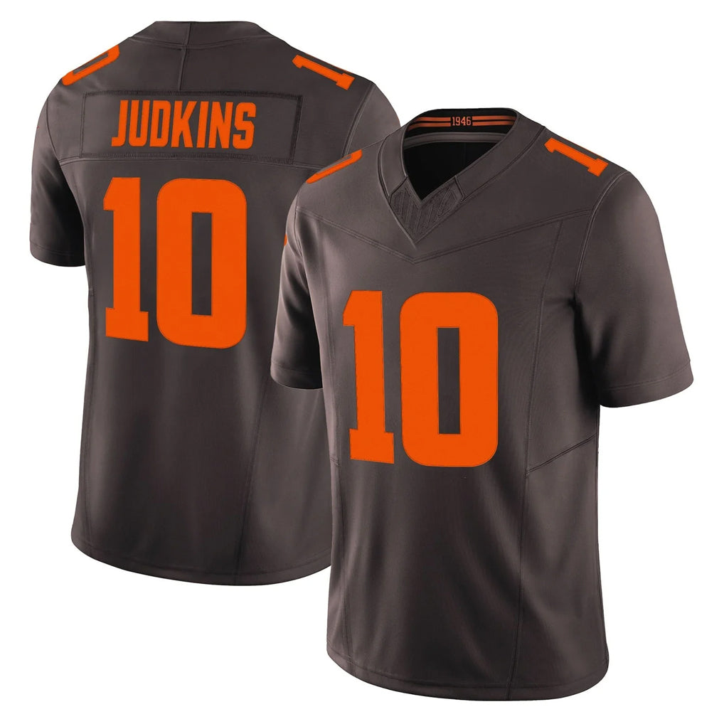 Tlead C.Browns #10 Quinshon Judkins Player Brown Limited Vapor F.U.S.E. Alternate Game Stitched Jerseys