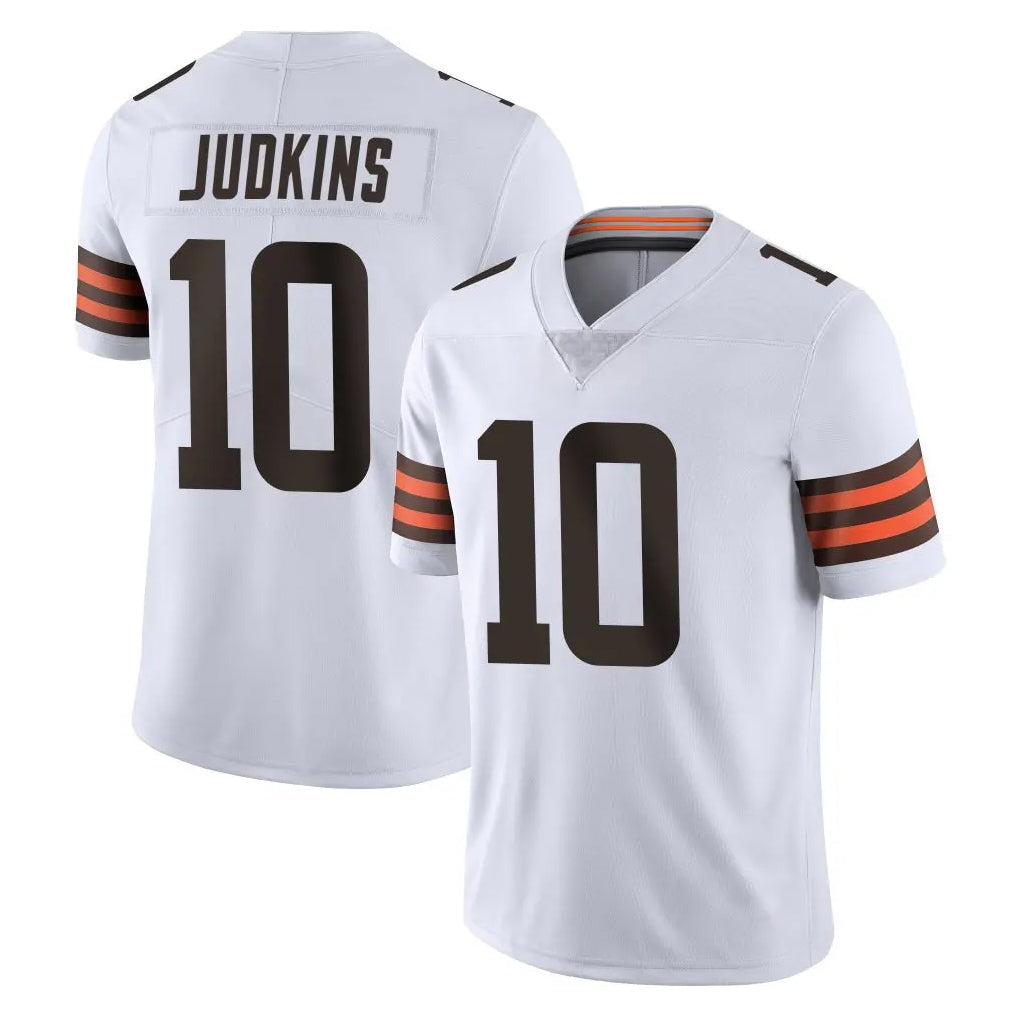Tlead C.Browns #10 Quinshon Judkins Player White Vapor Untouchable Limited Home Game Stitched Jerseys