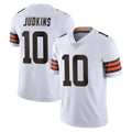 Tlead C.Browns #10 Quinshon Judkins Player White Vapor Untouchable Limited Home Game Stitched Jerseys