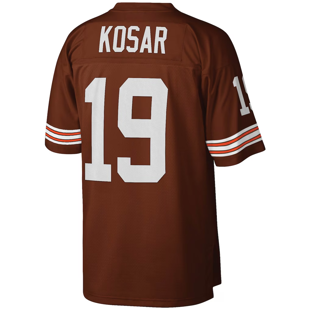 Tlead C.Browns #19 Bernie Kosar Mitchell & Ness Brown Legacy Replica Jersey