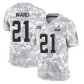 Tlead C.Browns #21 Denzel Ward Player Arctic Camo Salute to Service Limited Football Jerseys