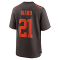 Tlead C.Browns #21 Denzel Ward Player Brown Game Football Jerseys
