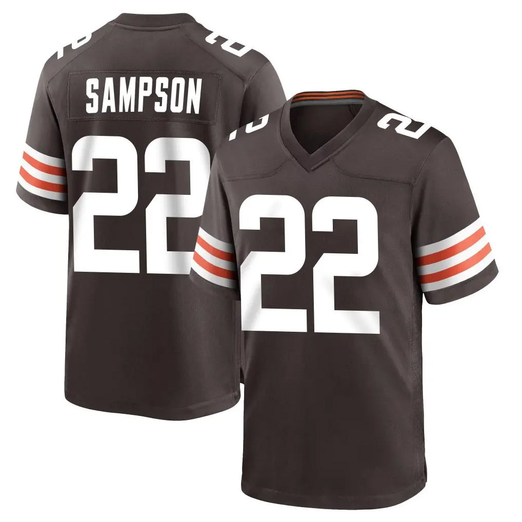 Tlead C.Browns #22 Dylan Sampson Player Brown Home Game Stitched Jerseys