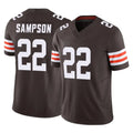 Tlead C.Browns #22 Dylan Sampson Player Brown Vapor F.U.S.E. Limited Home Game Stitched Jerseys