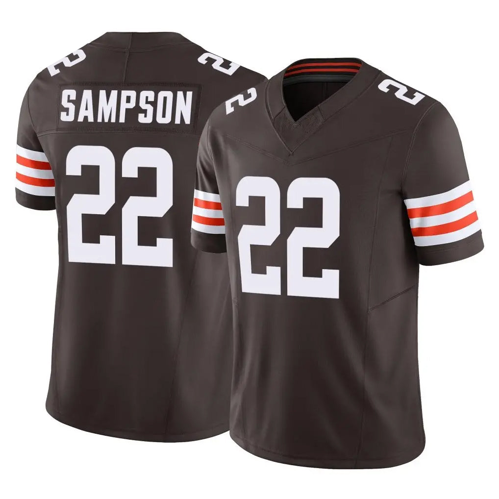 Tlead C.Browns #22 Dylan Sampson Player Brown Vapor F.U.S.E. Limited Home Game Stitched Jerseys
