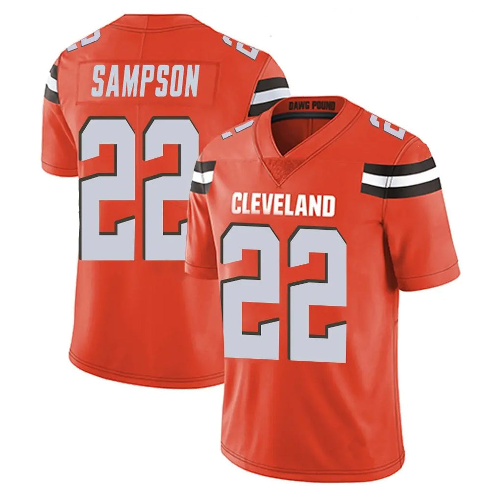 Tlead C.Browns #22 Dylan Sampson Player Orange Alternate Vapor Untouchable Limited Home Game Stitched Jerseys