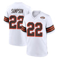 Tlead C.Browns #22 Dylan Sampson Player White Alternate Home Game Stitched Jerseys