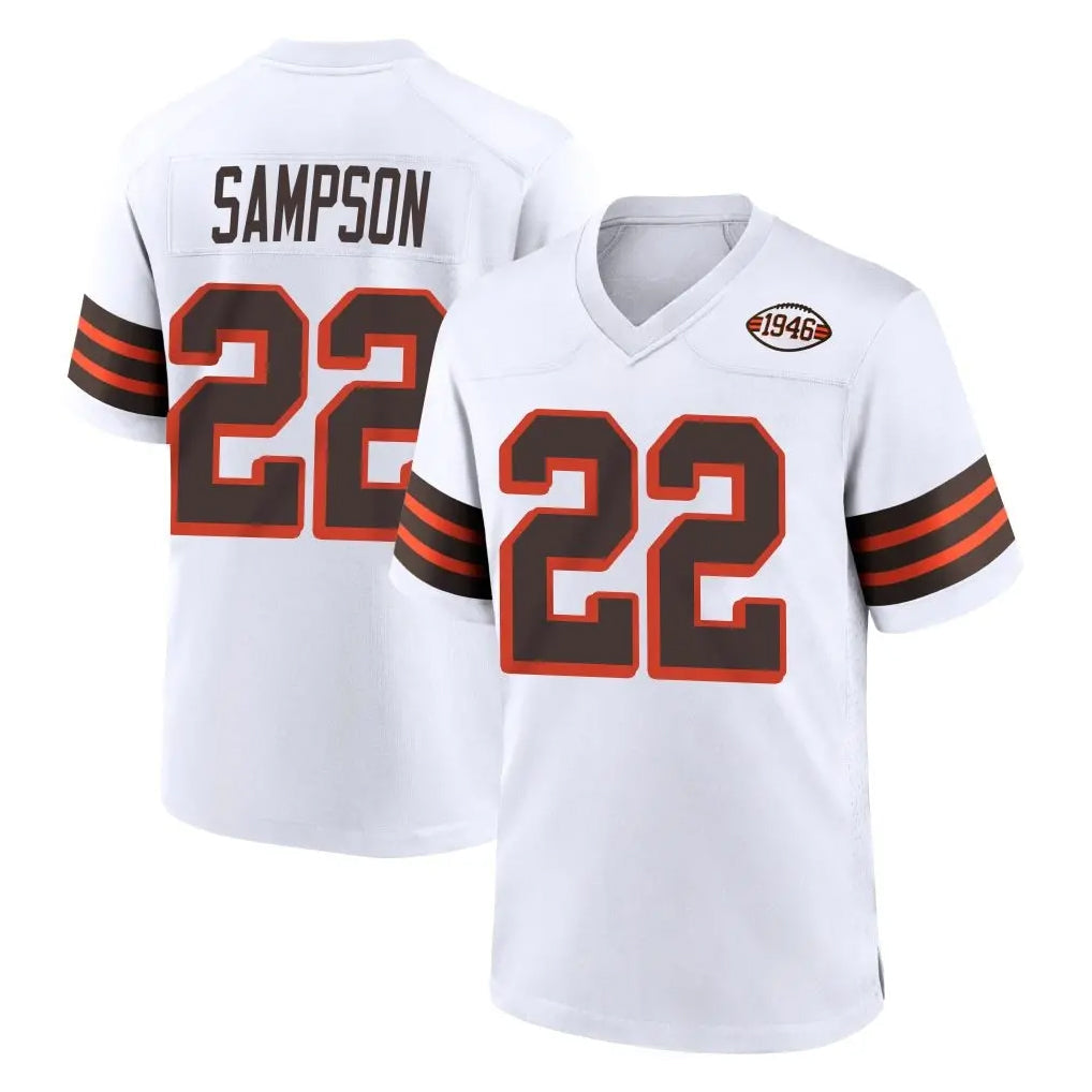 Tlead C.Browns #22 Dylan Sampson Player White Alternate Home Game Stitched Jerseys