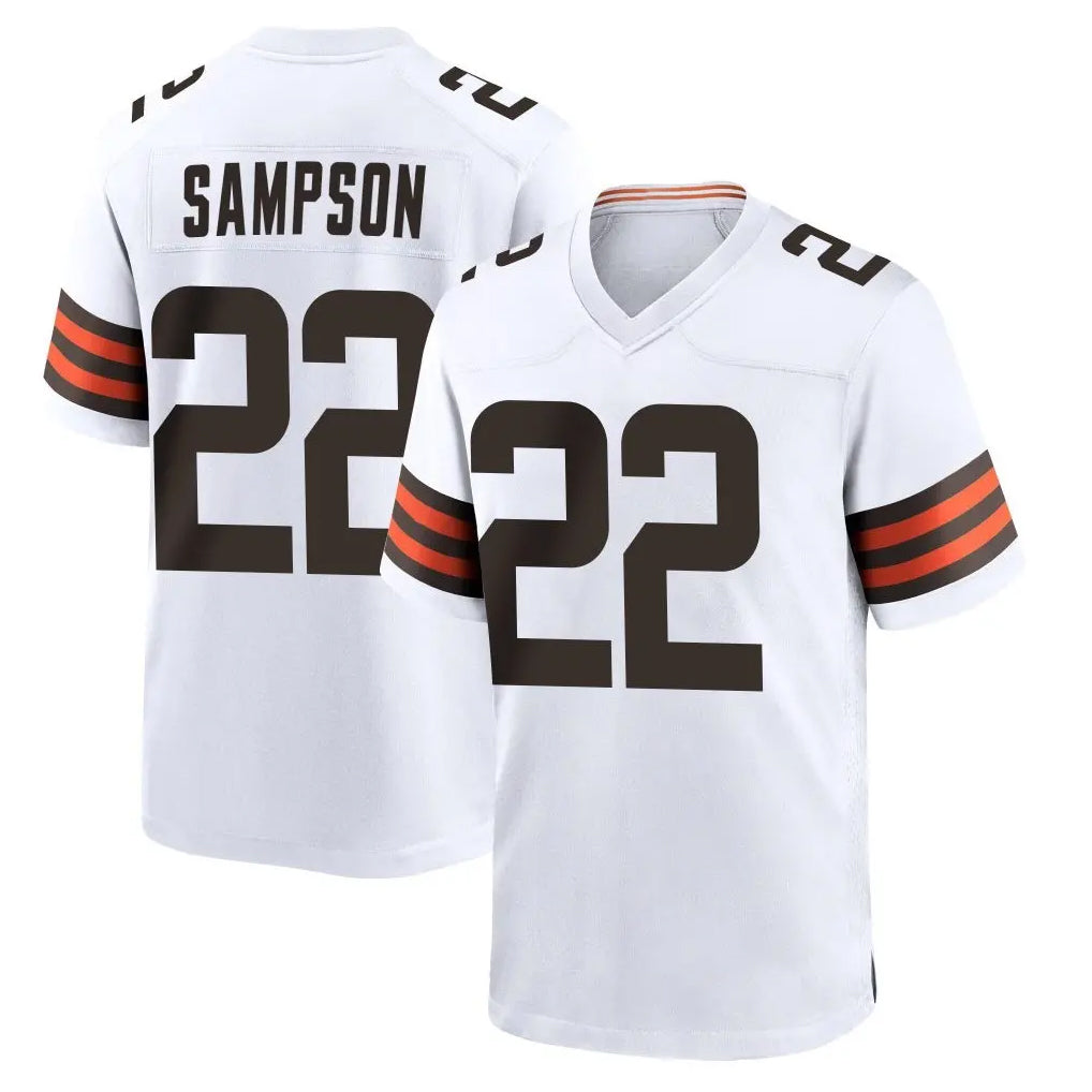 Tlead C.Browns #22 Dylan Sampson Player White Home Game Stitched Jerseys