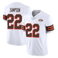 Tlead C.Browns #22 Dylan Sampson Player White Limited  Vapor 1946 Collection Alternate Game Stitched Jerseys