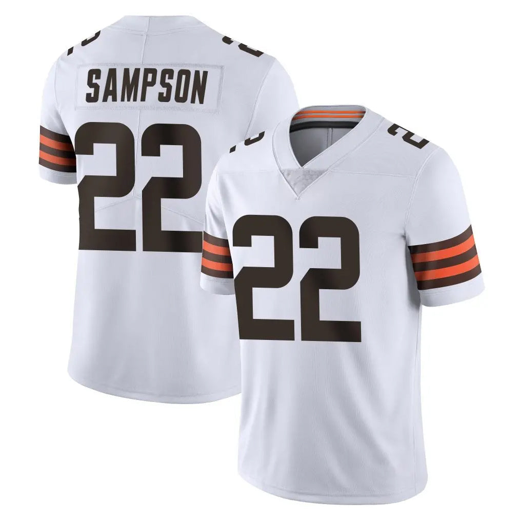 Tlead C.Browns #22 Dylan Sampson Player White Vapor Untouchable Limited Home Game Stitched Jerseys