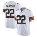Tlead C.Browns #22 Dylan Sampson Player White Vapor Untouchable Limited Home Game Stitched Jerseys