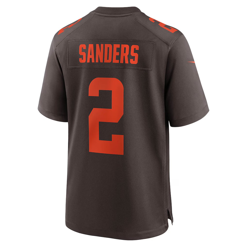 Tlead C.Browns #2 Shedeur Sanders Brown Alternate Game Stitched Jerseys