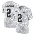 Tlead C.Browns #2 Shedeur Sanders Player Arctic Camo Salute to Service Limited Home Game Stitched Jerseys