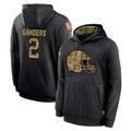 Tlead C.Browns #2 Shedeur Sanders Player Black Salute to Service Pullover Hoodies Limited Stitched Jerseys