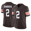 Tlead C.Browns #2 Shedeur Sanders Player Brown Vapor F.U.S.E. Limited Home Game Stitched Jerseys