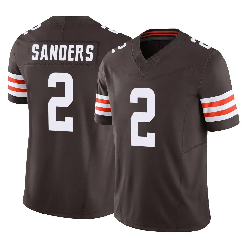 Tlead C.Browns #2 Shedeur Sanders Player Brown Vapor F.U.S.E. Limited Home Game Stitched Jerseys