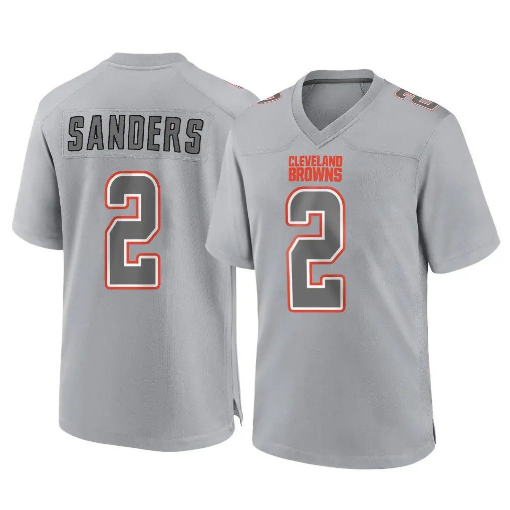 Tlead C.Browns #2 Shedeur Sanders Player Gray Atmosphere Fashion Game Stitched Jerseys