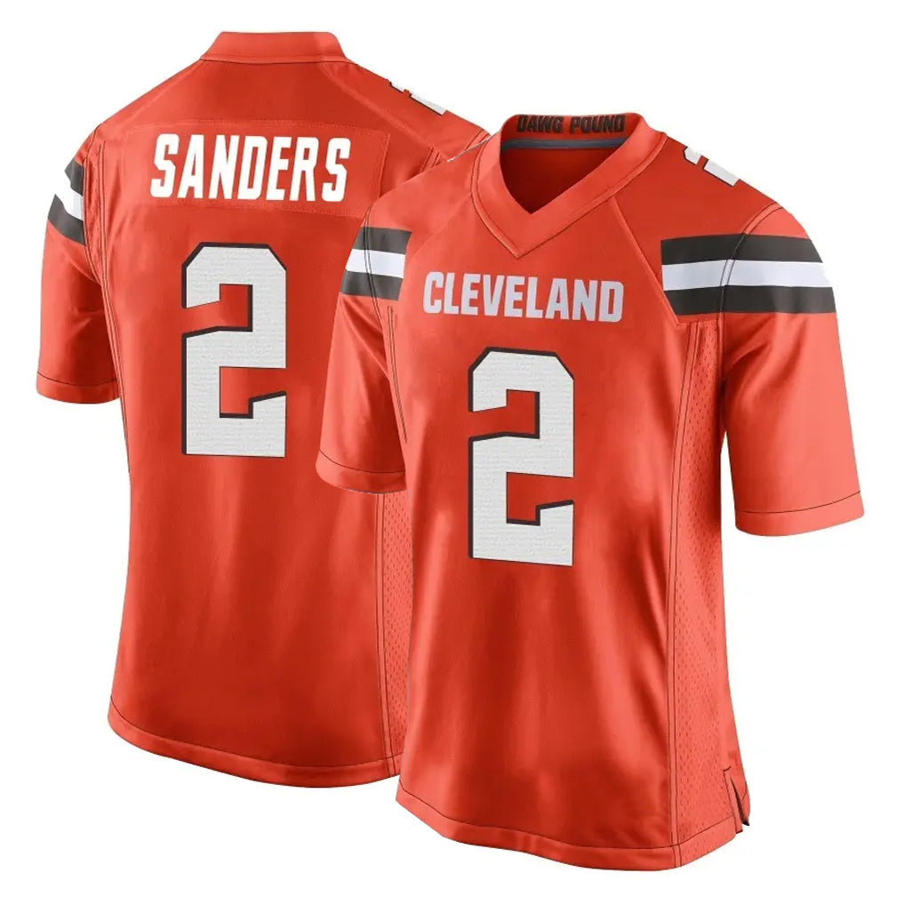 Tlead C.Browns #2 Shedeur Sanders Player Orange Home Game Stitched Jerseys