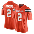 Tlead C.Browns #2 Shedeur Sanders Player Orange Home Game Stitched Jerseys