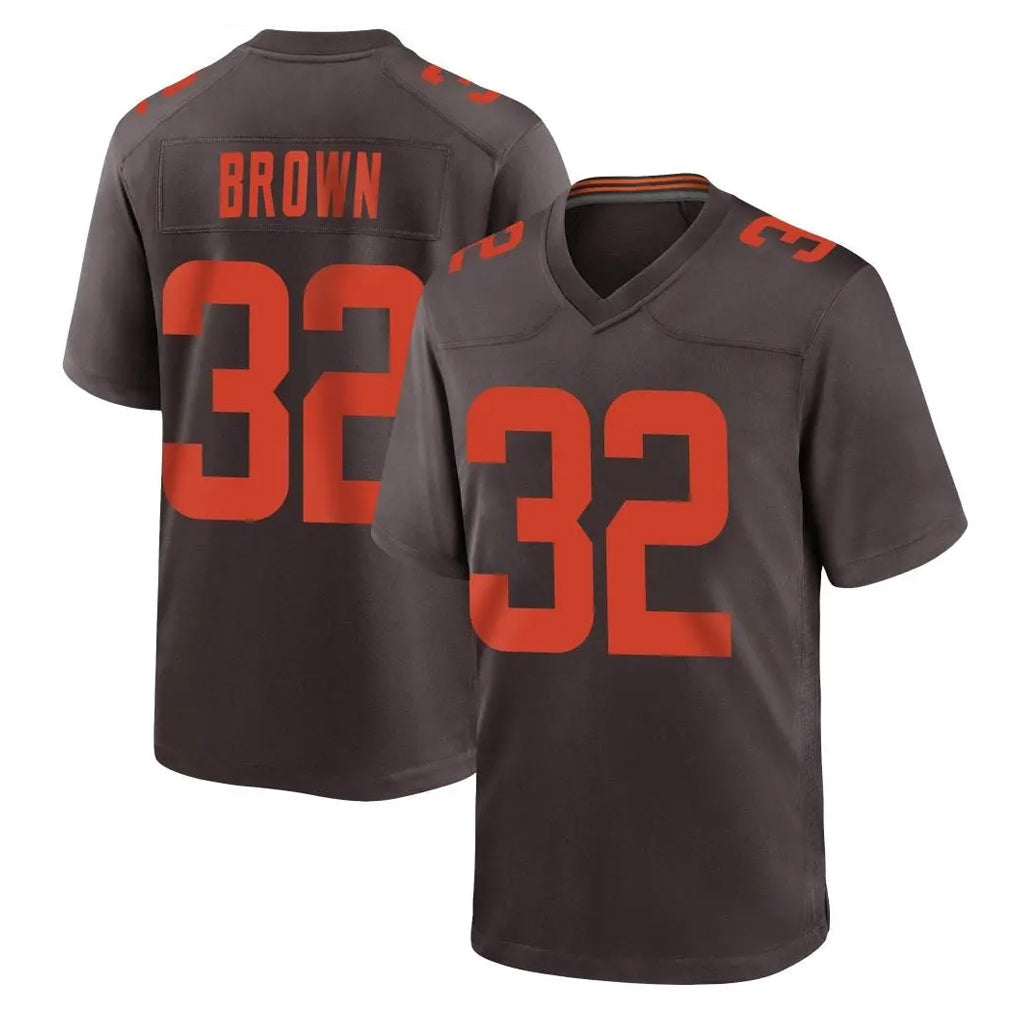 Tlead C.Browns #32 Jim Brown Player Brown Alternate Home Game Stitched Jerseys
