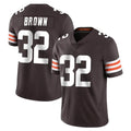 Tlead C.Browns #32 Jim Brown Player Brown Color Vapor Untouchable Limited Home Game Stitched Jerseys