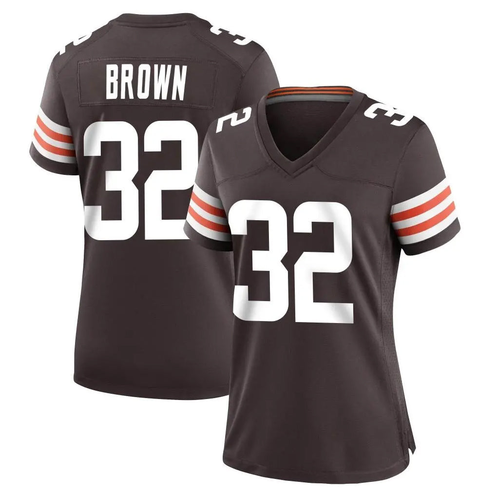 Tlead C.Browns #32 Jim Brown Player Brown Home Game Stitched Jerseys