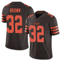 Tlead C.Browns #32 Jim Brown Player Brown Limited Vapor F.U.S.E. Alternate Game Stitched Jerseys