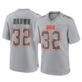Tlead C.Browns #32 Jim Brown Player Gray Atmosphere Fashion Game Stitched Jerseys
