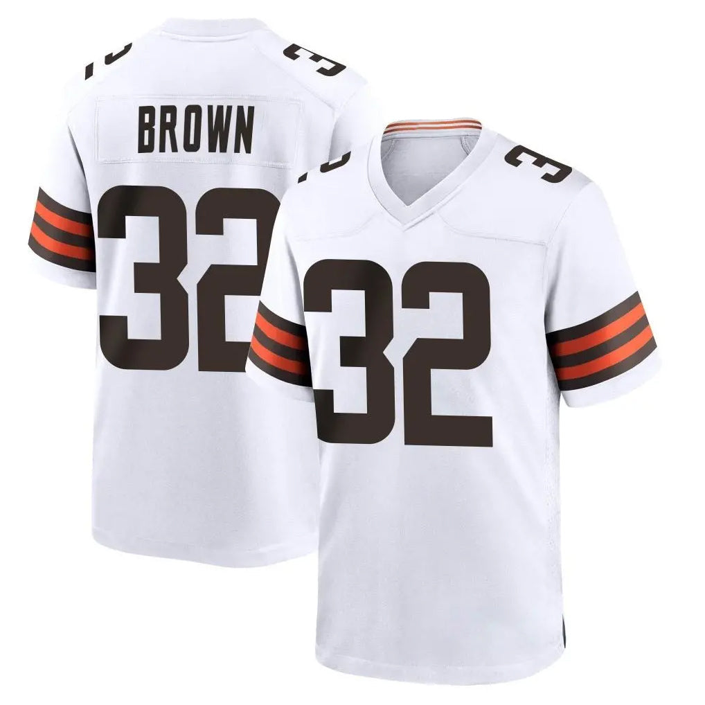 Tlead C.Browns #32 Jim Brown Player White Home Game Stitched Jerseys