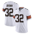 Tlead C.Browns #32 Jim Brown Player White Vapor Untouchable Limited Home Game Stitched Jerseys