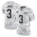 Tlead C.Browns #3 Jerry Jeudy Player Arctic Camo Salute to Service Limited Home Game Stitched Jerseys