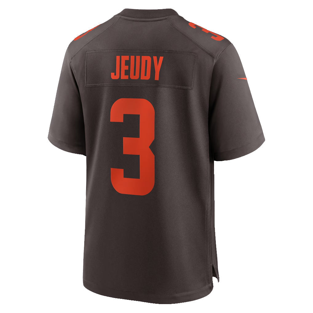 TleadC.Browns #3 Jerry Jeudy Player Brown Game Stitched Jerseys
