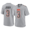 Tlead C.Browns #3 Jerry Jeudy Player Gray Atmosphere Fashion Game Stitched Jerseys