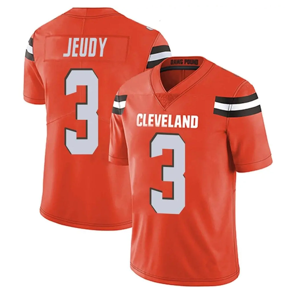 Tlead C.Browns #3 Jerry Jeudy Player Orange Alternate Vapor Untouchable Limited Home Game Stitched Jerseys