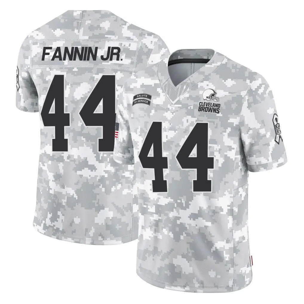 Tlead C.Browns #44 Harold Fannin Jr. Player Arctic Camo Salute to Service Limited Home Game Stitched Jerseys