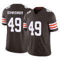 Tlead C.Browns #49 Carson Schwesinger Player Brown Vapor F.U.S.E. Limited Home Game Stitched Jerseys