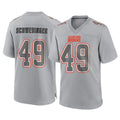 Tlead C.Browns #49 Carson Schwesinger Player Gray Atmosphere Fashion Game Stitched Jerseys