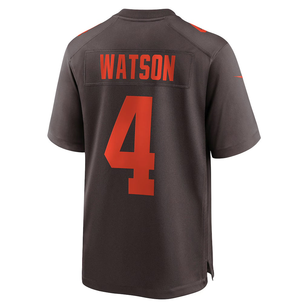 Tlead C.Browns #4 Deshaun Watson Brown Alternate Game Stitched Jerseys